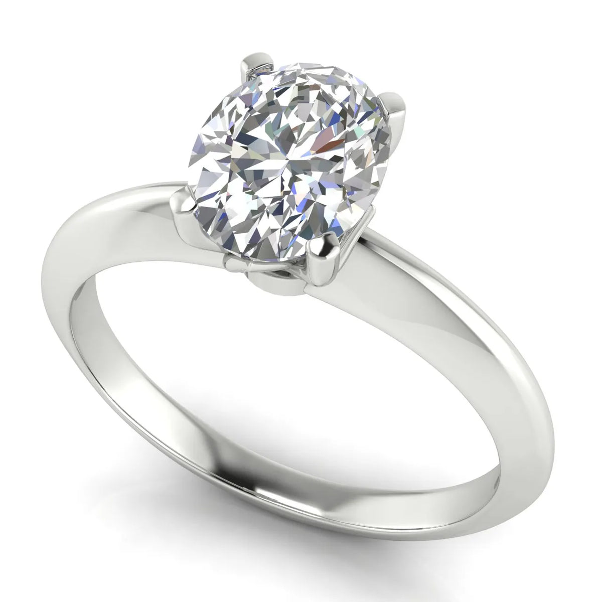 Romantic Solitaire Ring with Elegant Prong Setting