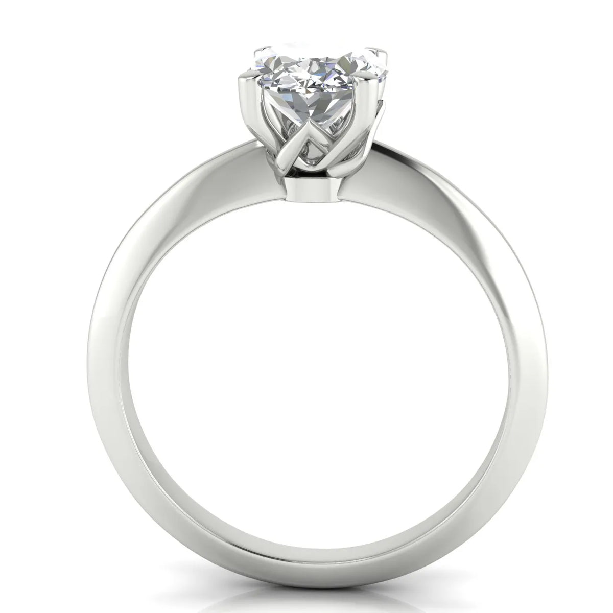 Romantic Solitaire Ring with Elegant Prong Setting