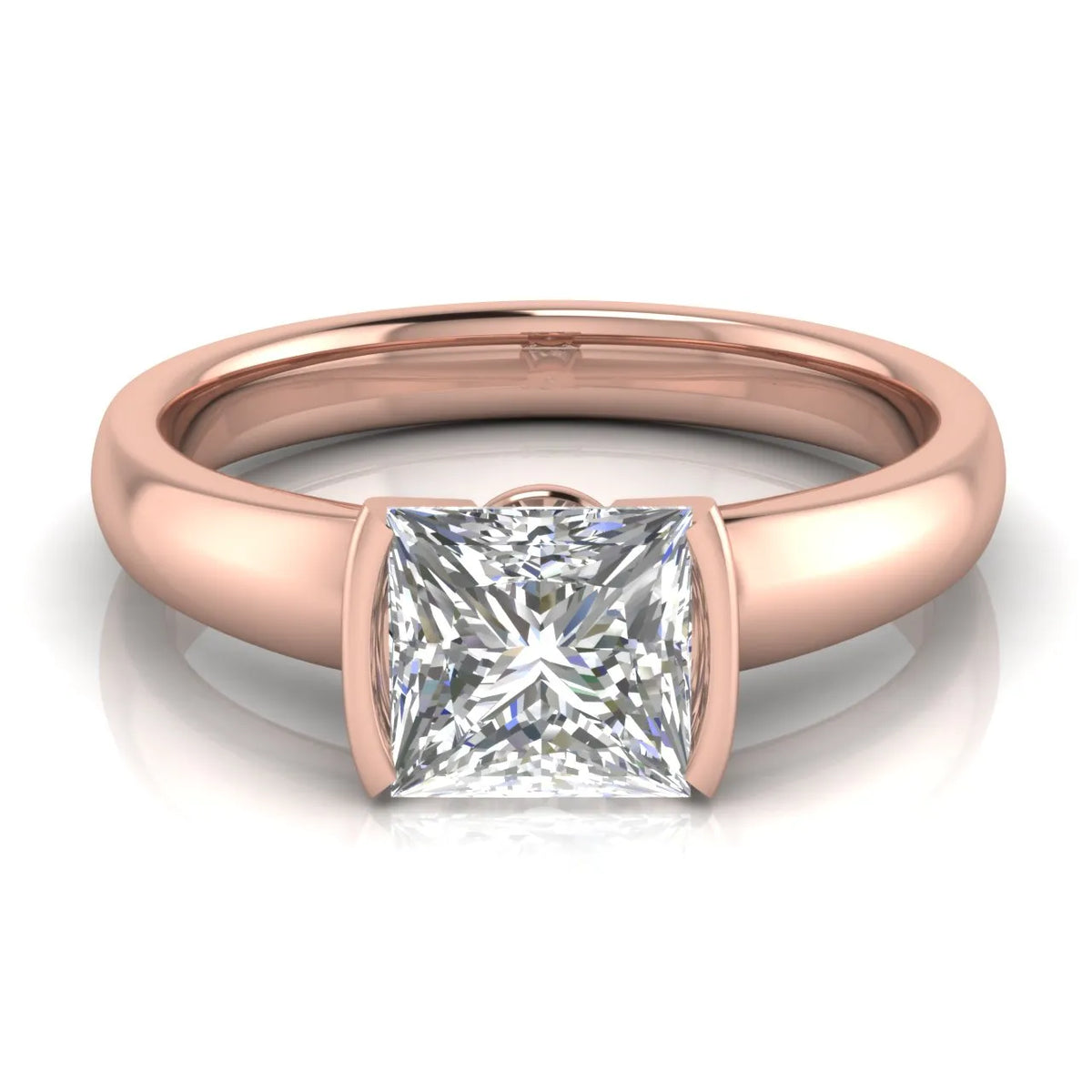 Modern Bezel-Inspired Solitaire Engagement Ring