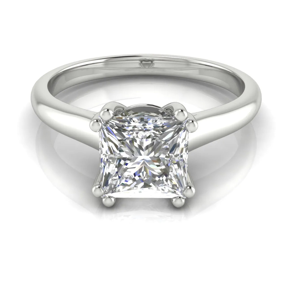 Elegant Solitaire Ring with Refined Prong Setting