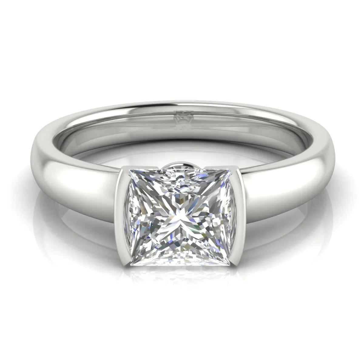 Modern Bezel-Inspired Solitaire Engagement Ring