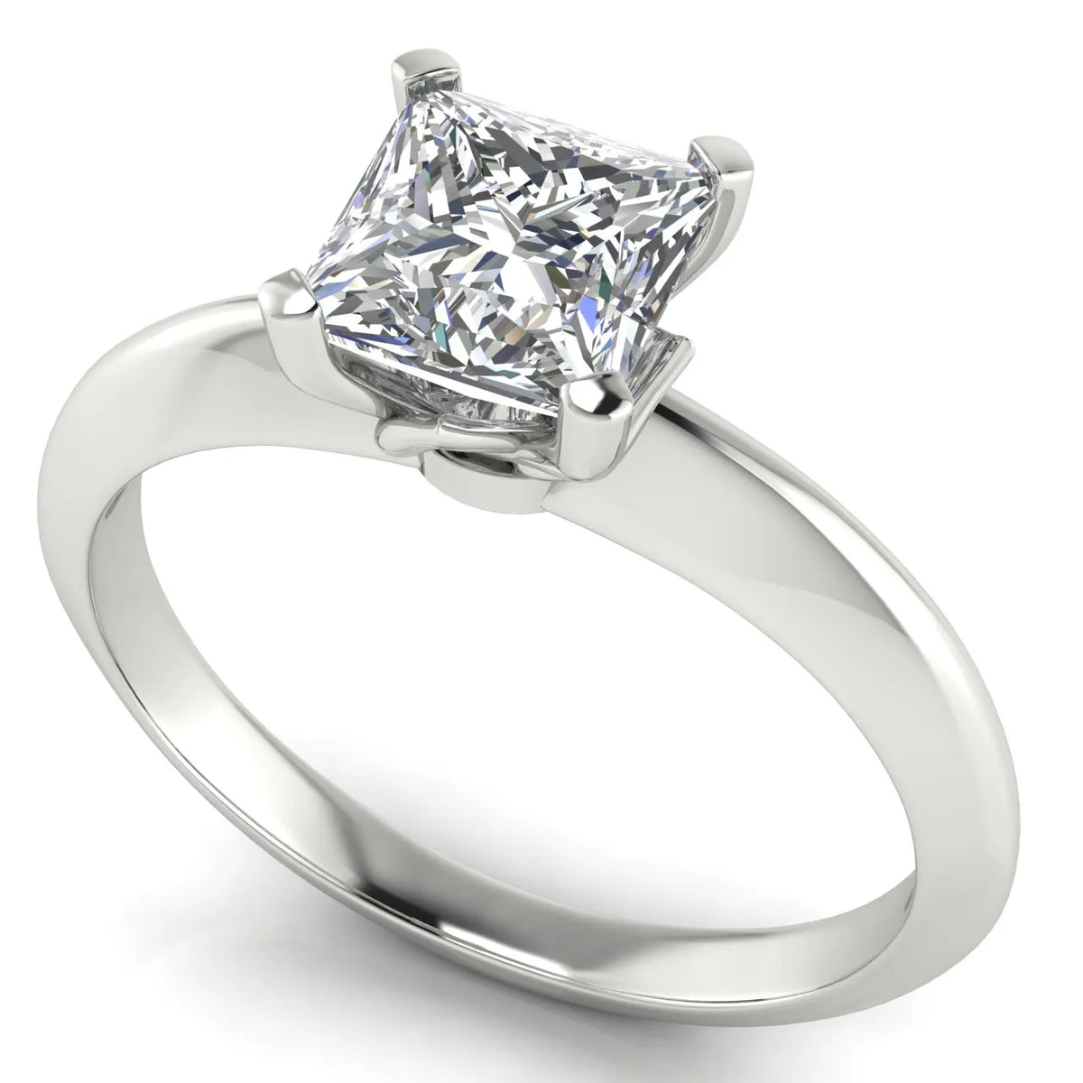 Romantic Solitaire Ring with Elegant Prong Setting