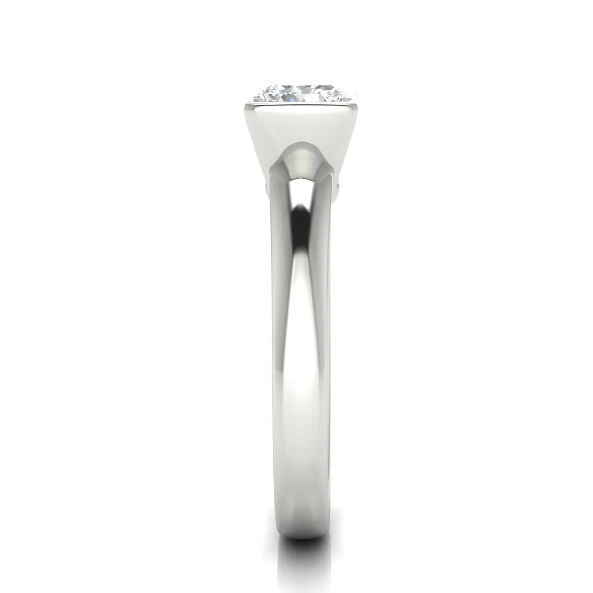 Modern Bezel-Inspired Solitaire Engagement Ring
