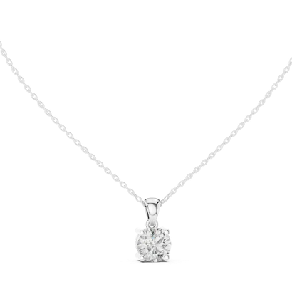 Round Classic Solitaire Necklace