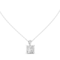 Princess Royal Solitaire Pendant With Italian Chain Necklace