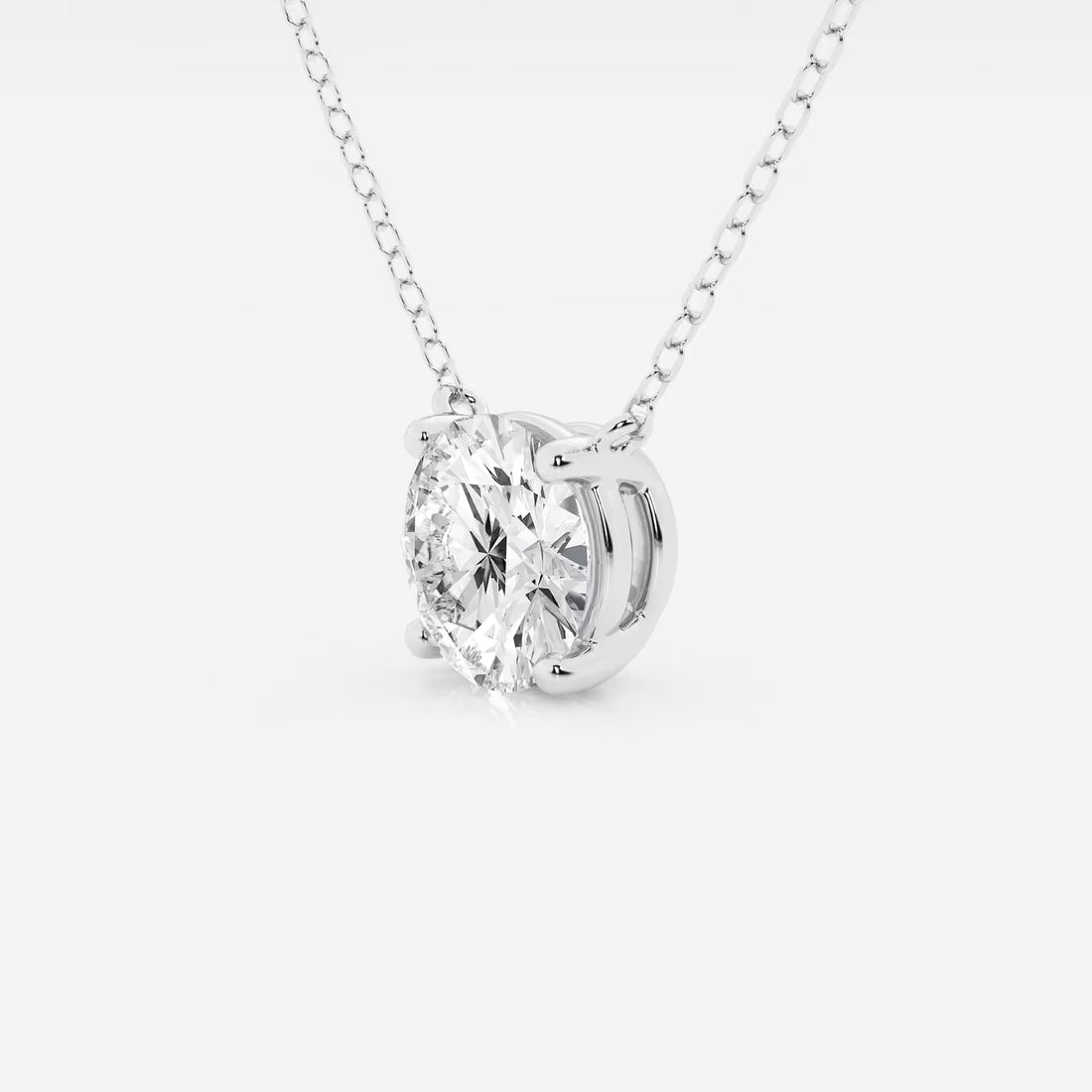 2 ctw Round Lab Grown Diamond Solitaire Pendant