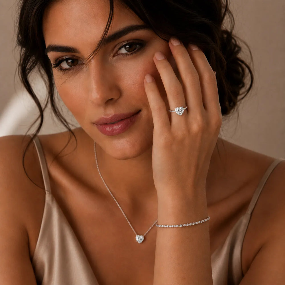 Elegant Pavé Solitaire Engagement Ring