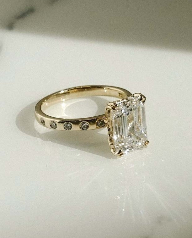Emerald Cut Labgrown Engagement Ring