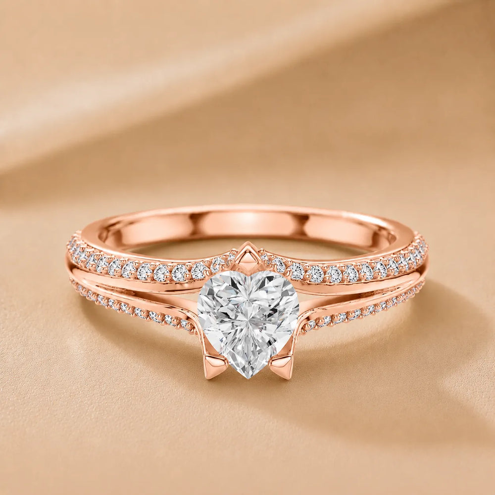 Promise of the Heart Ring with Side Stone
