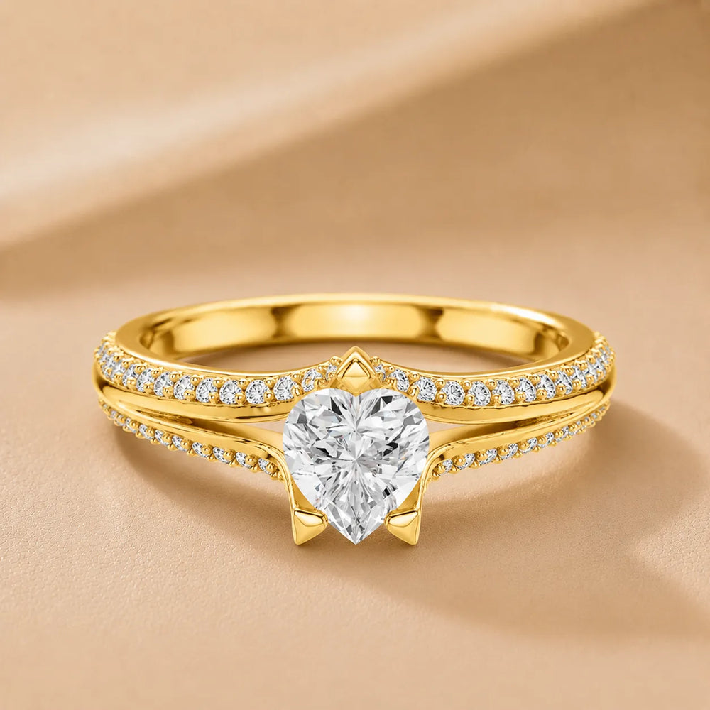 Promise of the Heart Ring with Side Stone