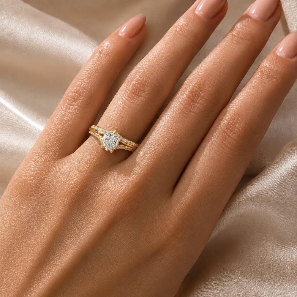 Promise of the Heart Ring with Side Stone