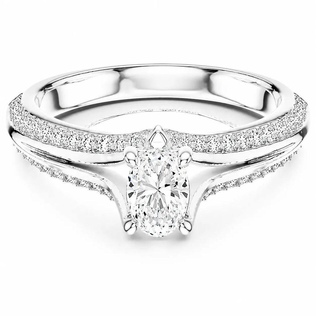 Promise of the Heart Ring with Side Stone – (925 Sterling Silver) – Round (925 Sterling Silver)