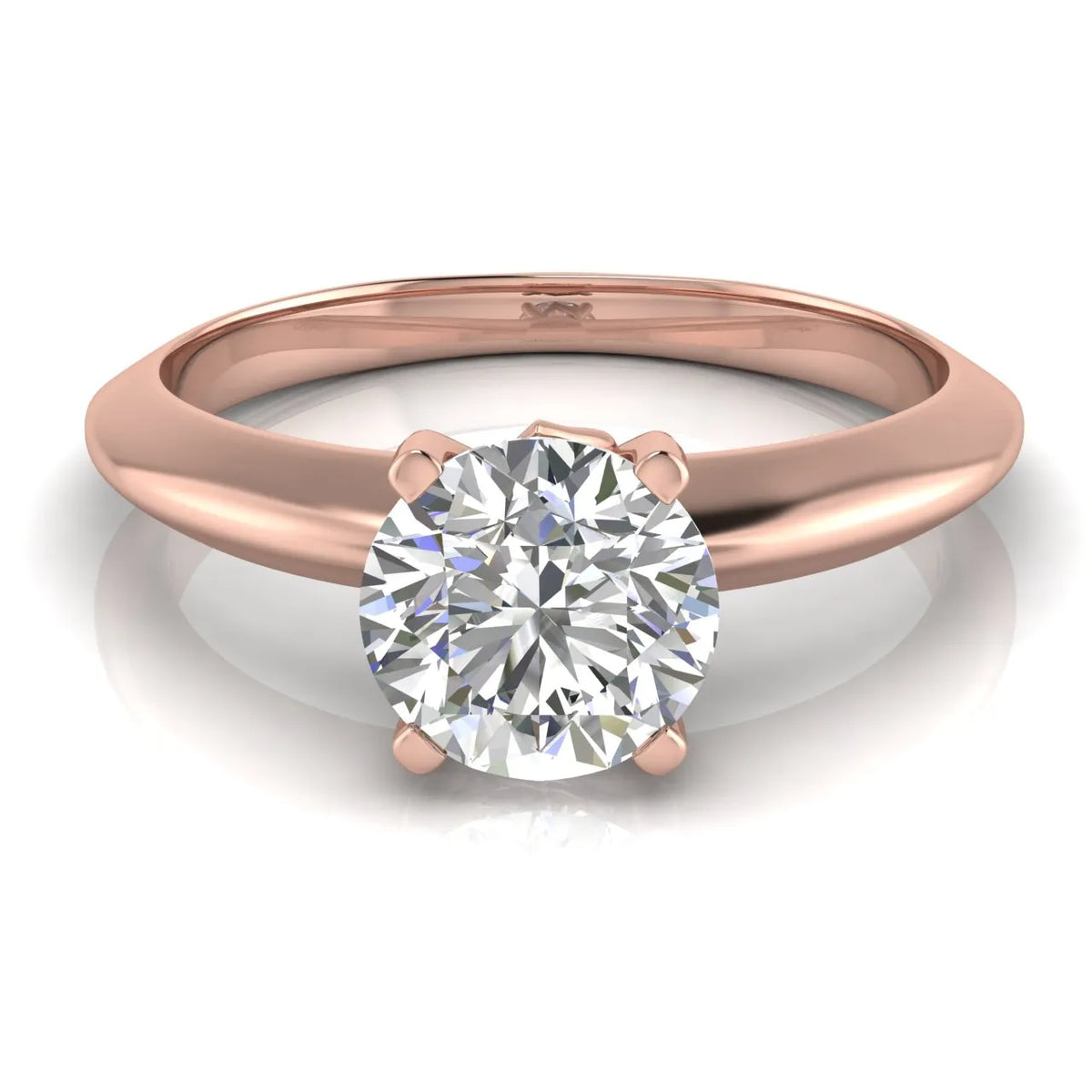Romantic Solitaire Ring with Elegant Prong Setting