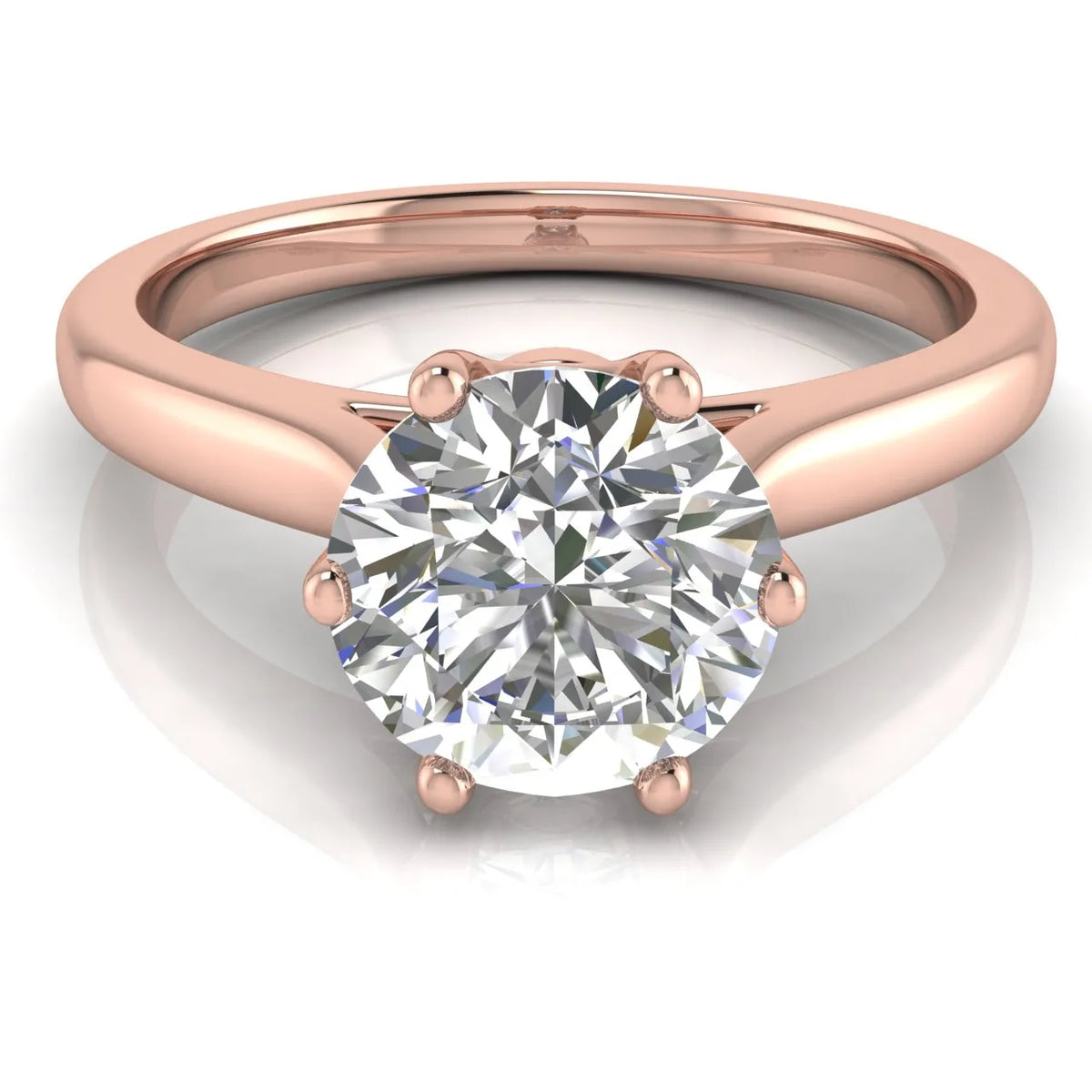 Romantic Solitaire Ring with Timeless Design