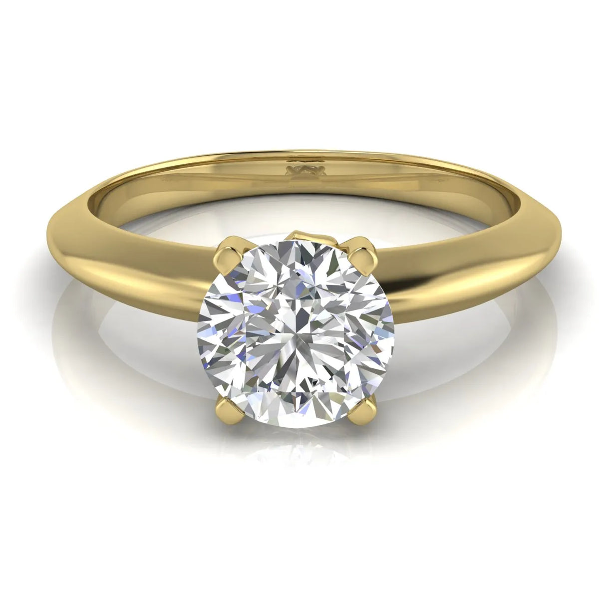 Romantic Solitaire Ring with Elegant Prong Setting