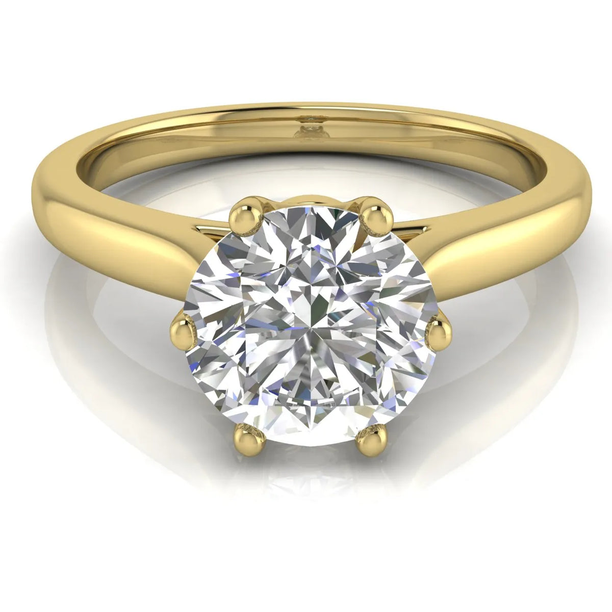 Romantic Solitaire Ring with Timeless Design