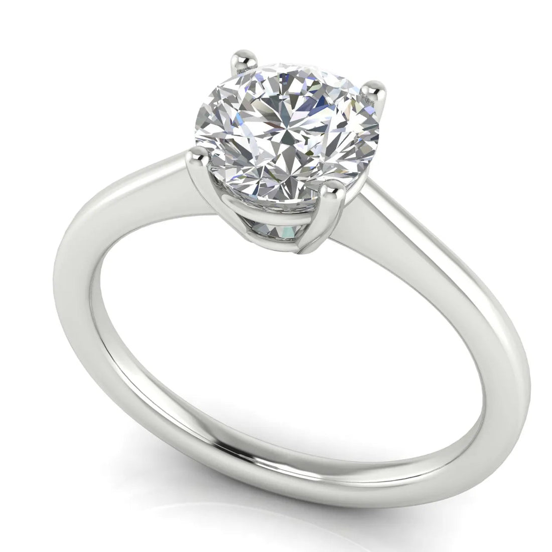 Vintage-Inspired Milgrain Engagement Ring – Round (925 Sterling Silver)