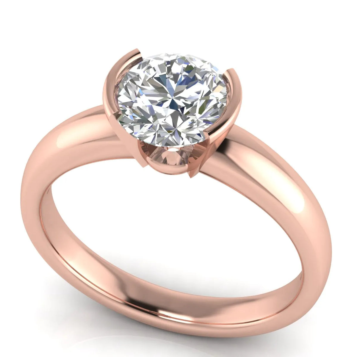 Modern Bezel-Inspired Solitaire Engagement Ring