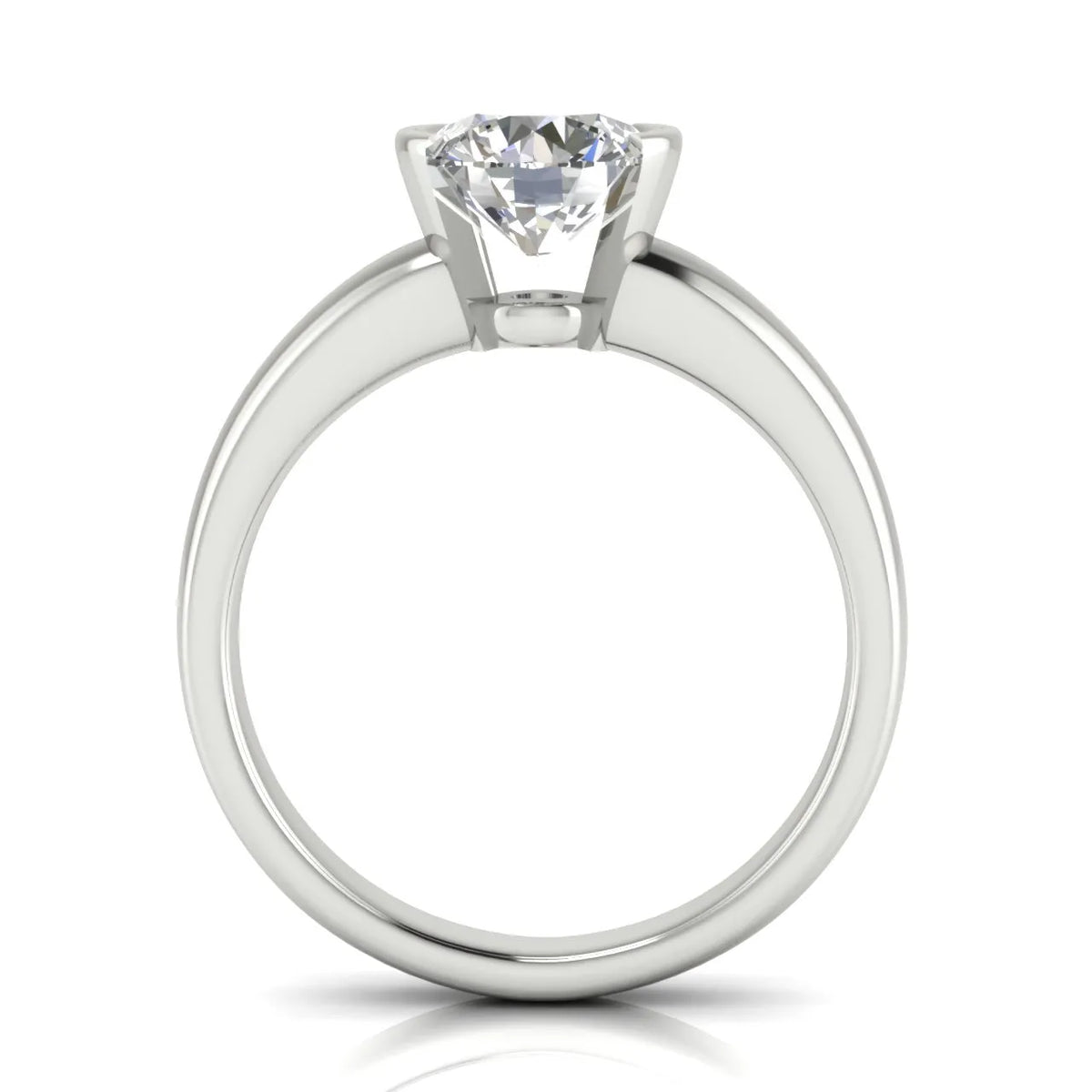 Modern Bezel-Inspired Solitaire Engagement Ring