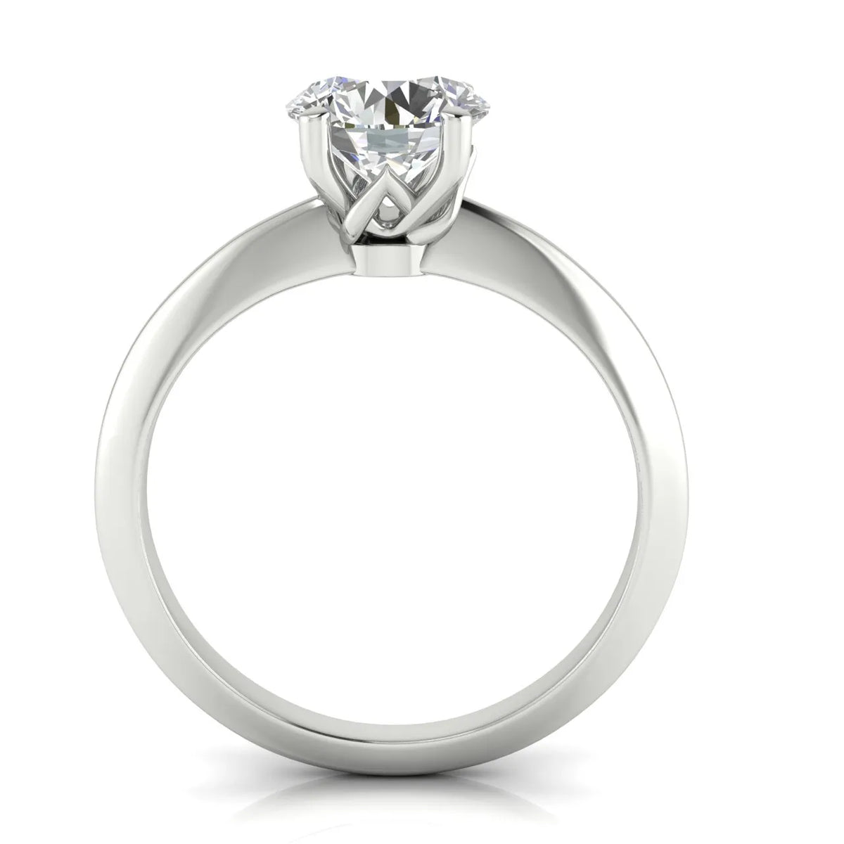 Romantic Solitaire Ring with Elegant Prong Setting