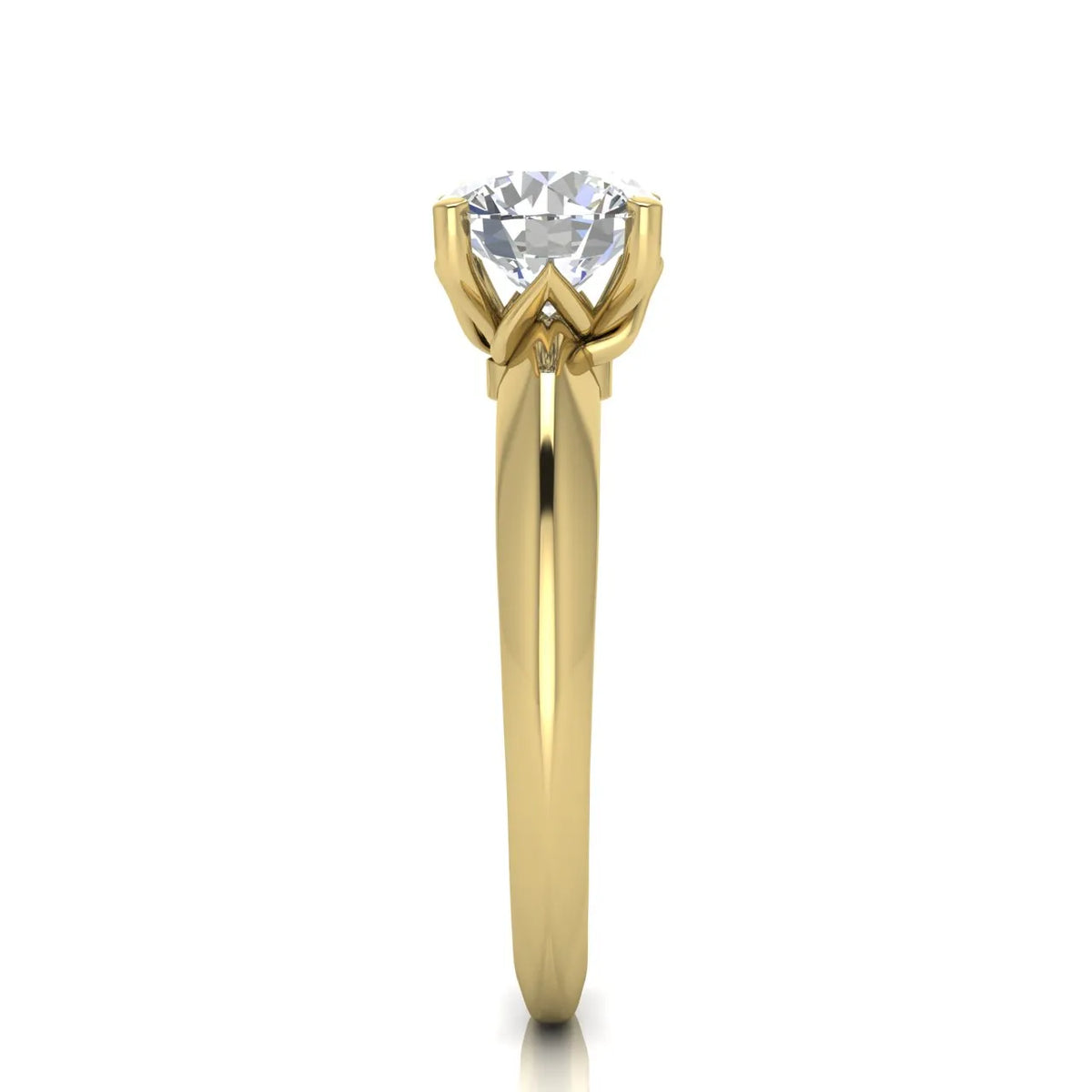Romantic Solitaire Ring with Elegant Prong Setting