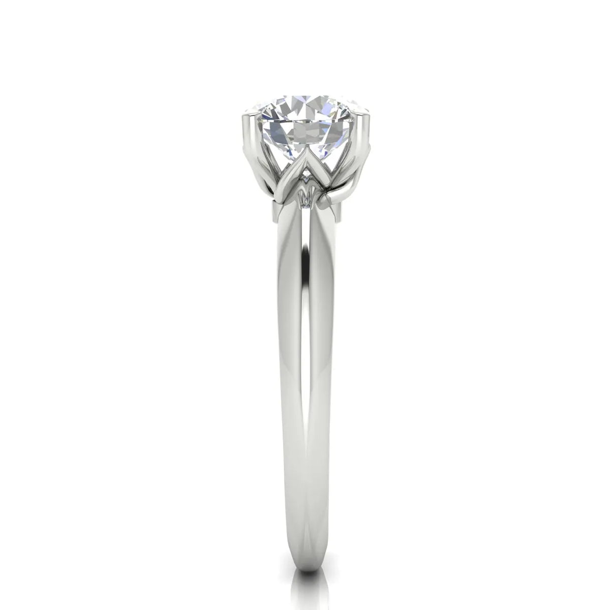 Romantic Solitaire Ring with Elegant Prong Setting