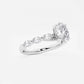 Kendall 1 1/6 ctw Oval Lab Grown Diamond Engagement Ring with Floating Marquise Side Accents