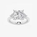 Theia 5 3/4 ctw Princess Lab Grown Diamond Side Stone Engagement Ring