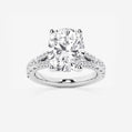 Nirvana 7 2/3 ctw Elongated Cushion Lab Grown Diamond Split Shank Engagement Ring