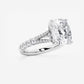 Nirvana 7 2/3 ctw Elongated Cushion Lab Grown Diamond Split Shank Engagement Ring