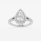 Nirvana 2 ctw Pear Lab Grown Diamond Split Shank Halo Engagement Ring