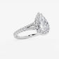 Nirvana 2 ctw Pear Lab Grown Diamond Split Shank Halo Engagement Ring