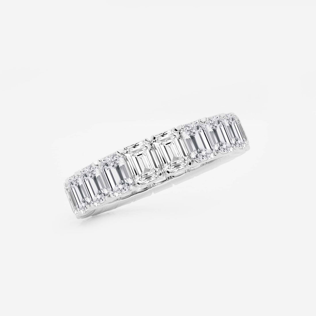 Kathleen 5 ctw Emerald Lab Grown Diamond Eternity Band - 4.2mm Width