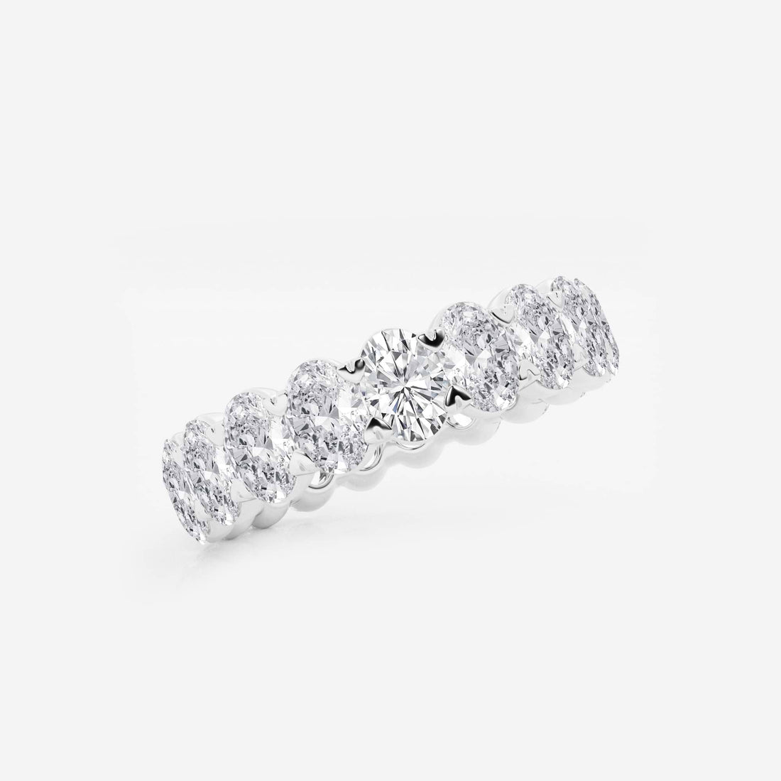 Cynthia 4 ctw Oval Lab Grown Diamond Eternity Band - 4.9mm Width