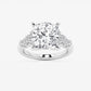 Tessa 8 1/3 ctw Cushion Lab Grown Diamond Side Stone Engagement Ring