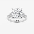 Tessa 8 1/3 ctw Cushion Lab Grown Diamond Side Stone Engagement Ring