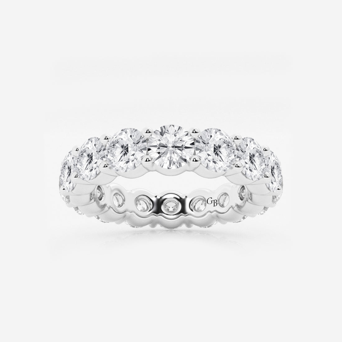 Paris 5 ctw Shared Prong Round Lab Grown Diamond Eternity Band - 4.5mm Width