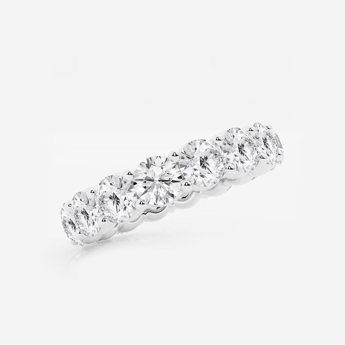 Paris 5 ctw Shared Prong Round Lab Grown Diamond Eternity Band - 4.5mm Width