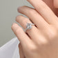 Rebecca 3 1/2 ctw Pear Lab Grown Diamond Twisted Bypass Side Stone Engagement Ring
