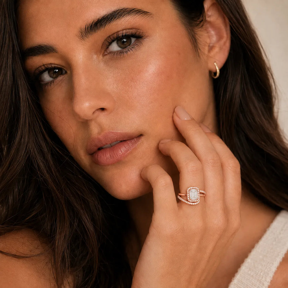 Oval Radiance Twist Engagement Ring