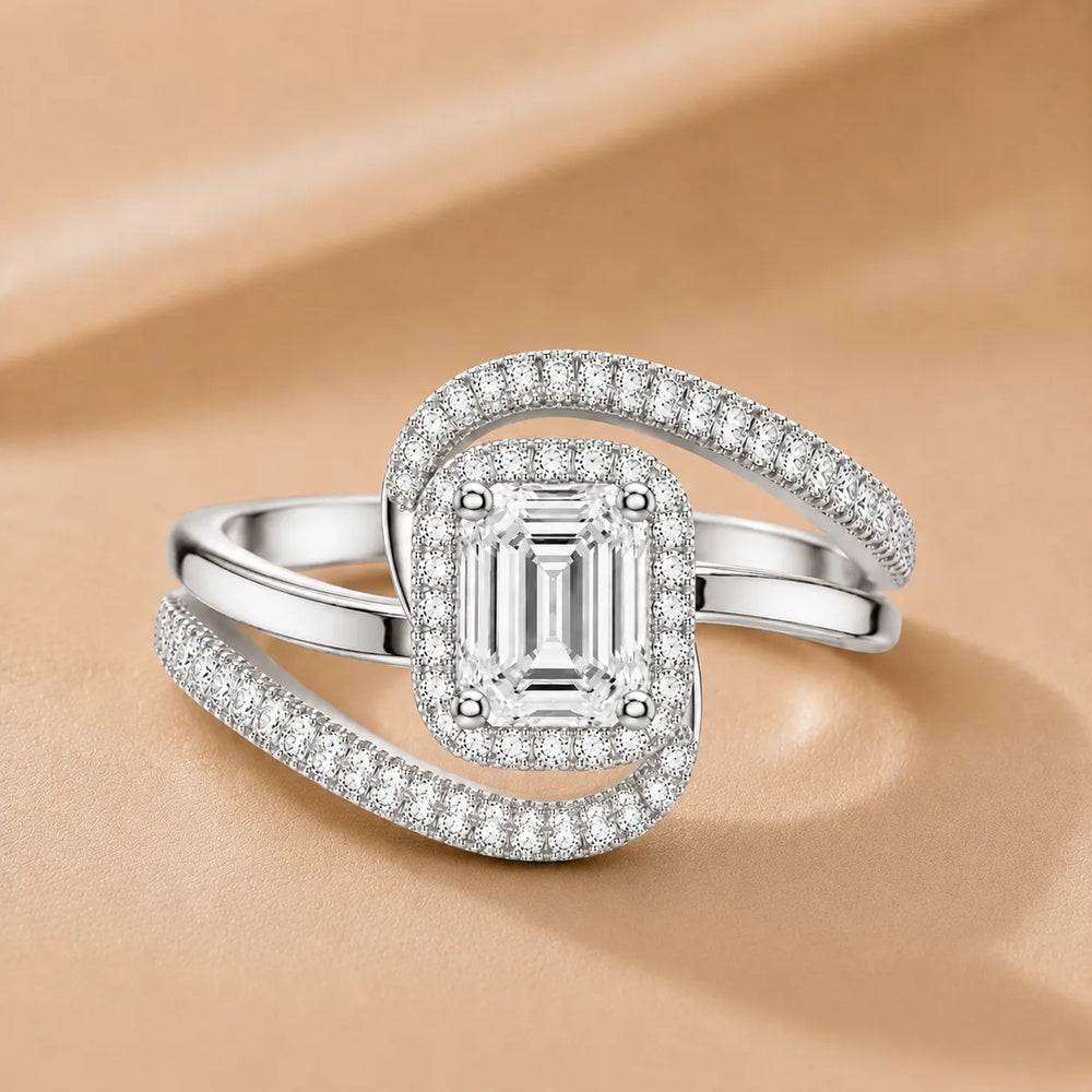 Oval Radiance Twist Engagement Ring