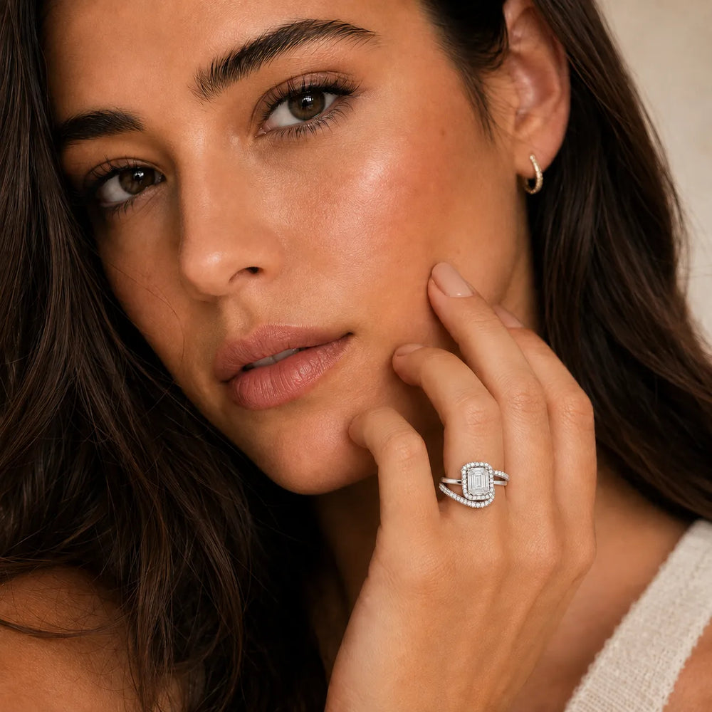 Oval Radiance Twist Engagement Ring