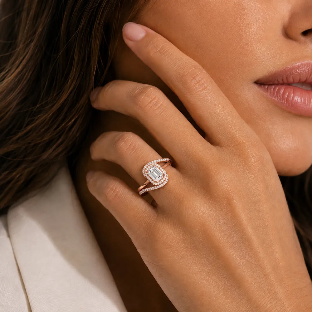 Oval Radiance Twist Engagement Ring