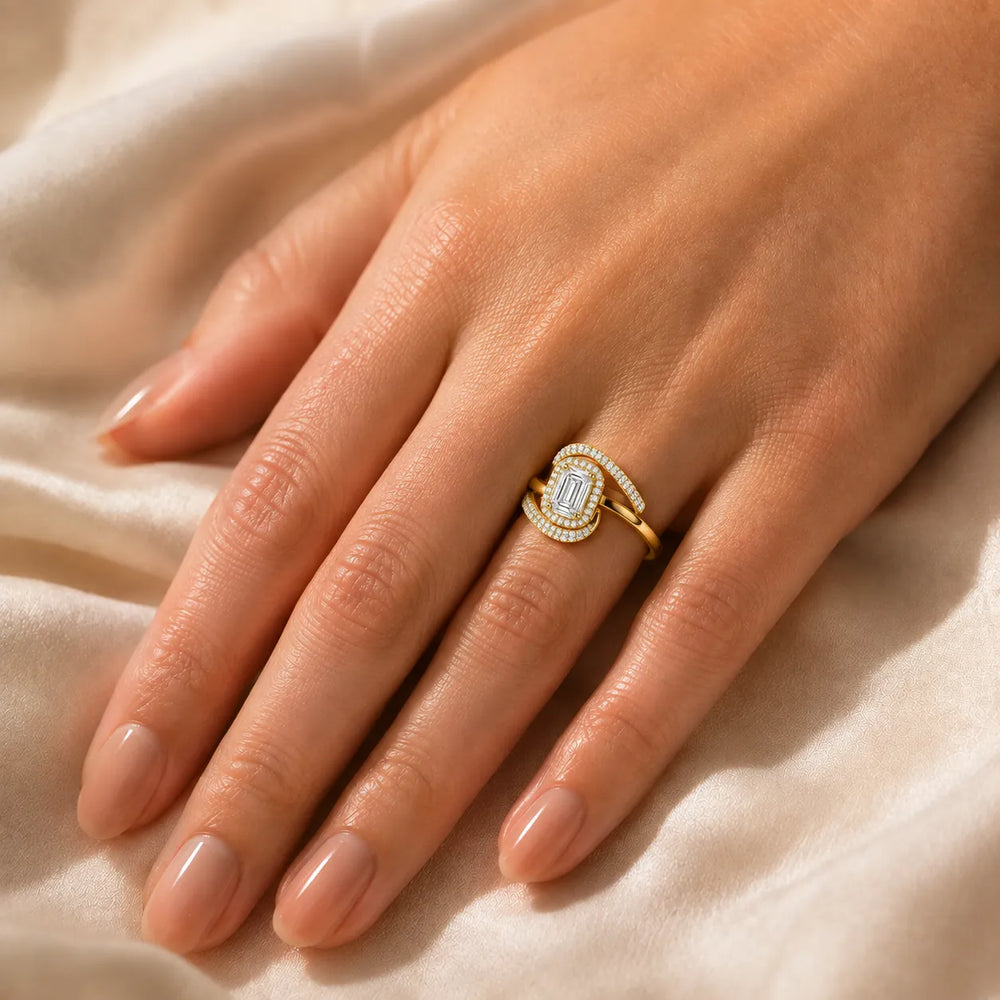 Oval Radiance Twist Engagement Ring