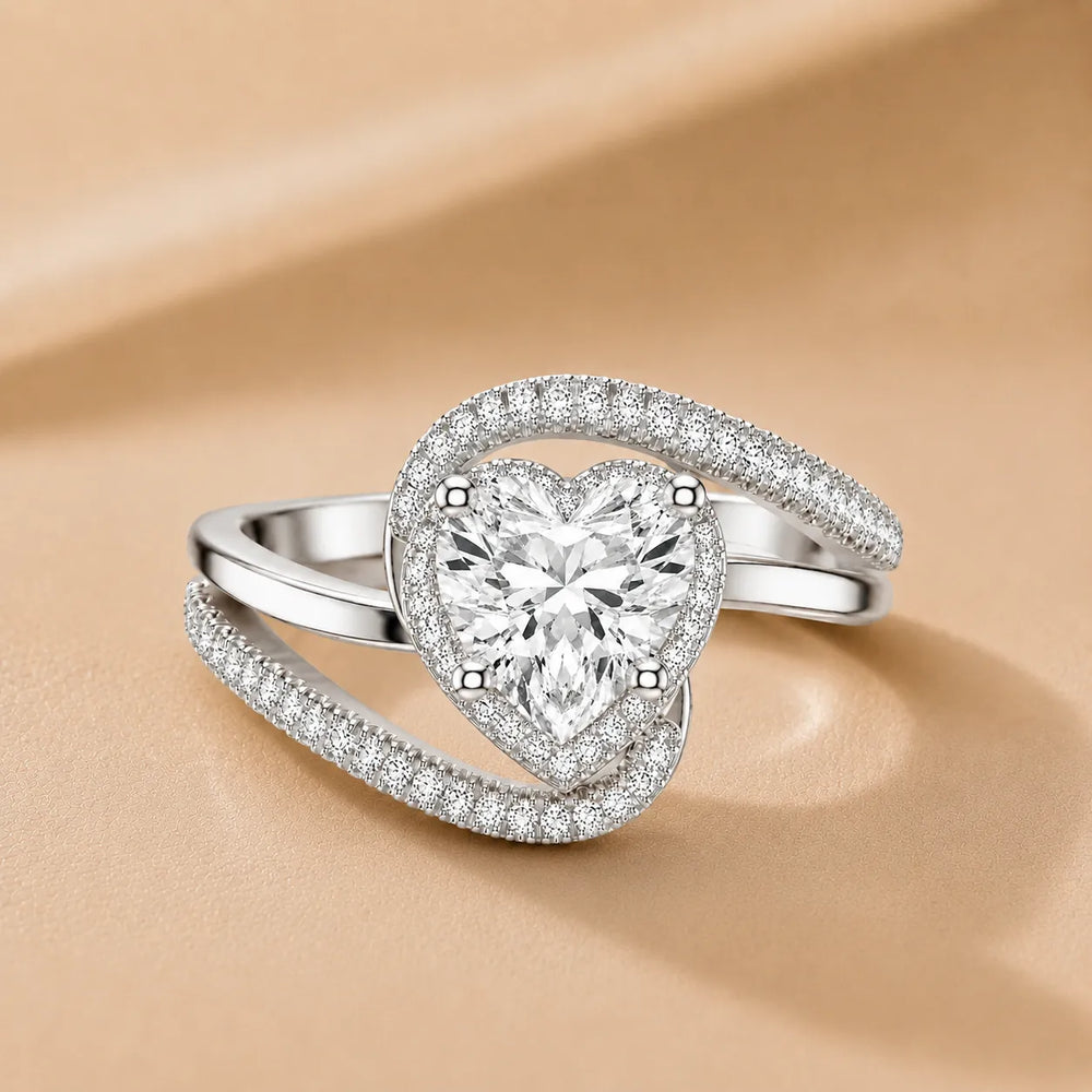 Oval Radiance Twist Engagement Ring