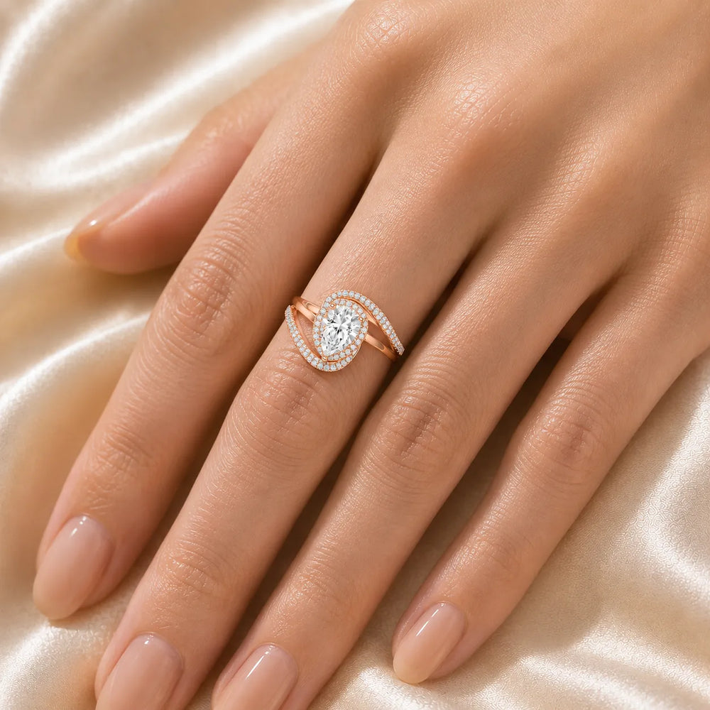 Oval Radiance Twist Engagement Ring