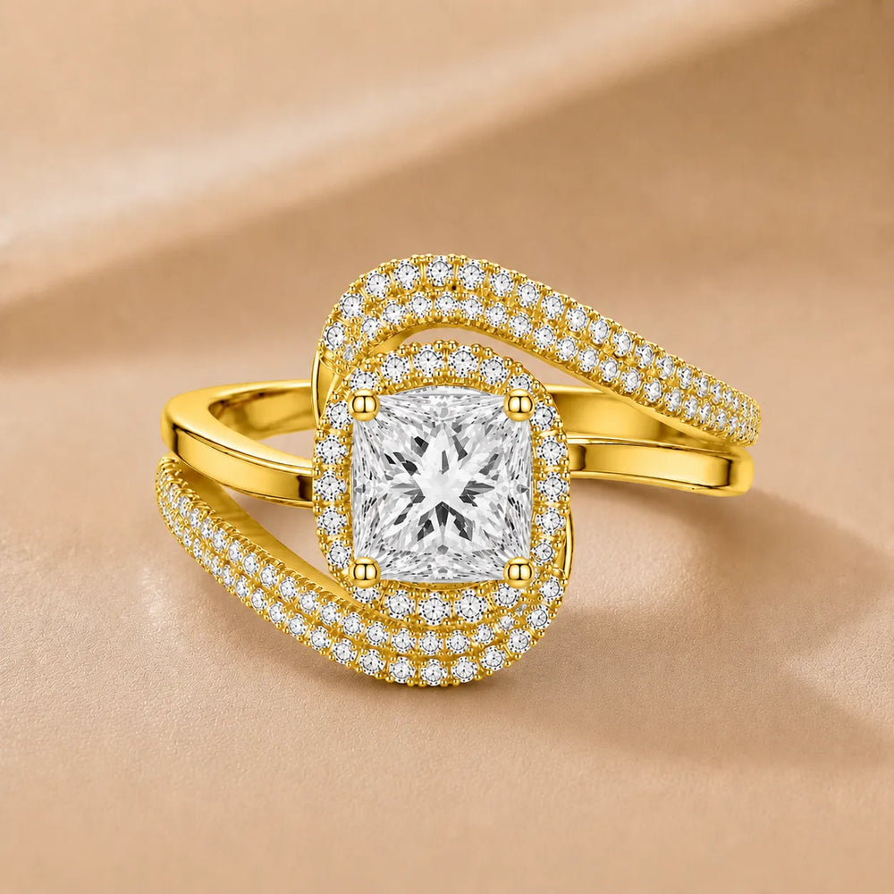 Oval Radiance Twist Engagement Ring