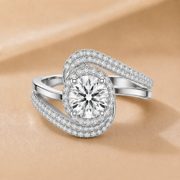 Oval Radiance Twist Engagement Ring