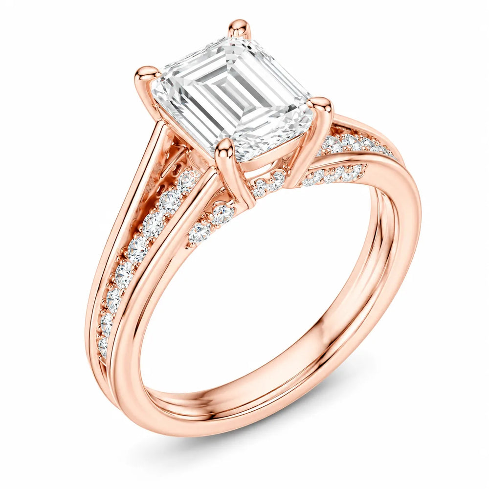 Step-Cut Harmony Radiance Halo Ring
