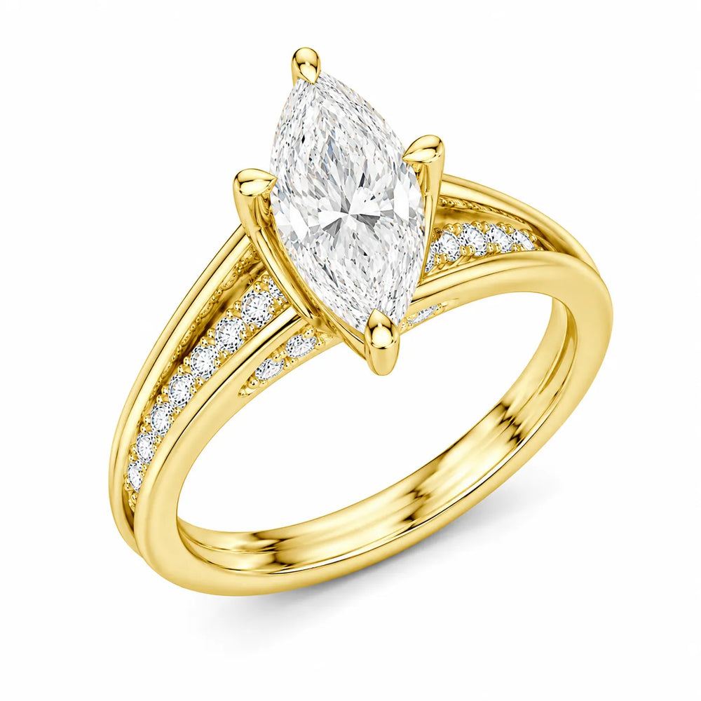 Step-Cut Harmony Radiance Halo Ring